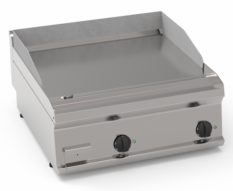 Elektro-Grillplatte glatt hartverchromt mit 2 Heizzonen Tischgerät | KBS 10312008 - KBS Gastrotechnik