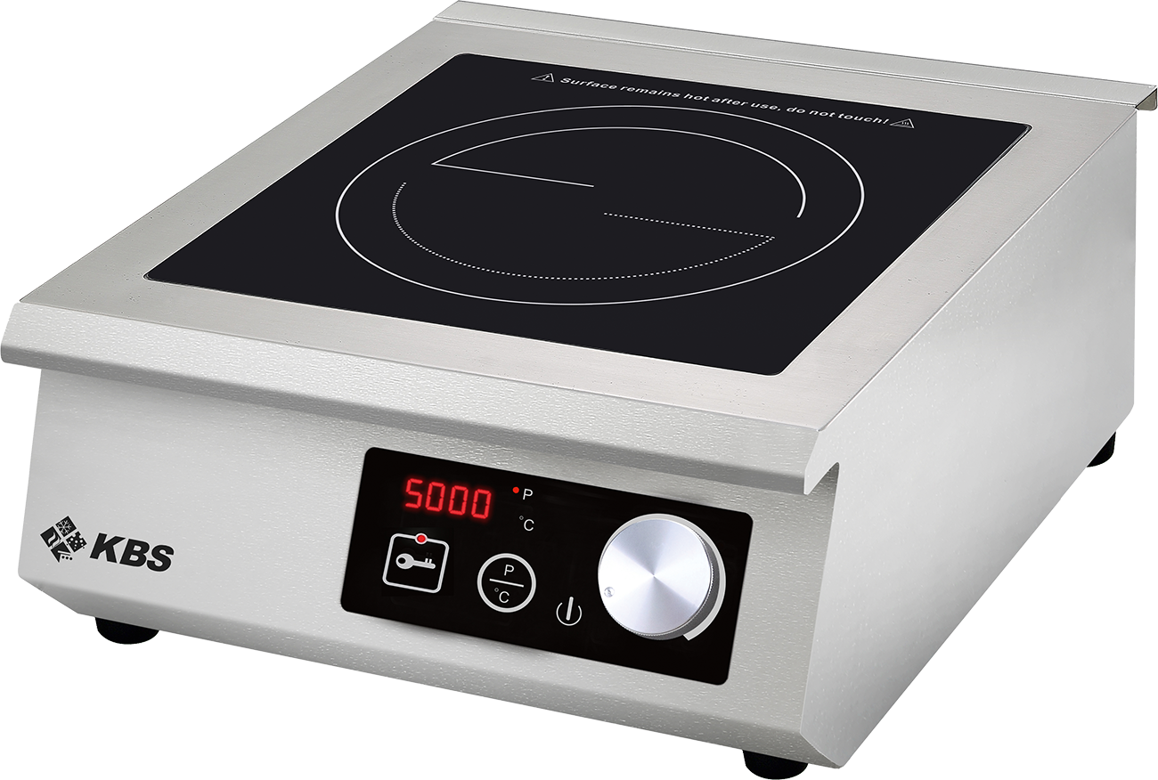 Profi-Induktions-Kochfläche 5 KW mit Drehregler SCHOTT CERAN® Feld | KBS 10911013 - KBS Gastrotechnik
