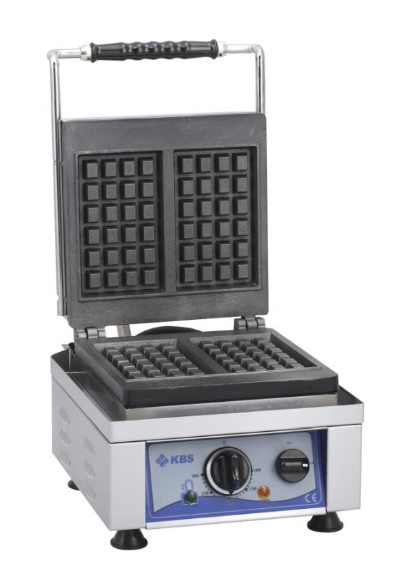 Waffeleisen mit 2 festen Backplatten für 4x Waffeln 10x17x1,5cm | KBS 10962023