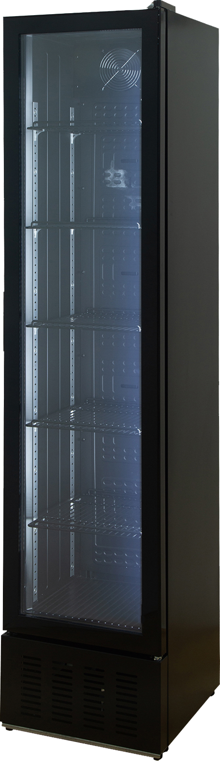 Glastürkühlschrank KBS 316 G Slim schwarz | KBS 302160 - KBS Gastrotechnik