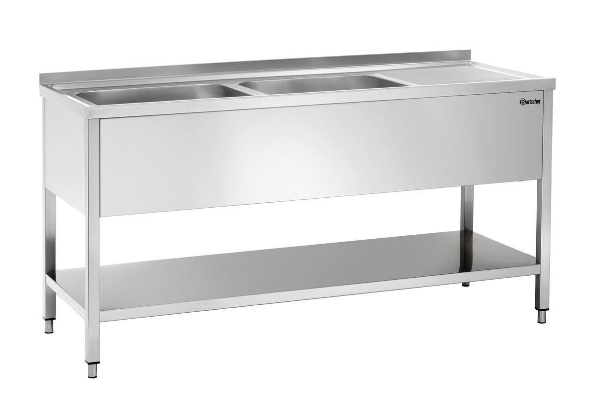 Spüle 700, B 1600, 2 Becken LI | Bartscher 306300 - Bartscher