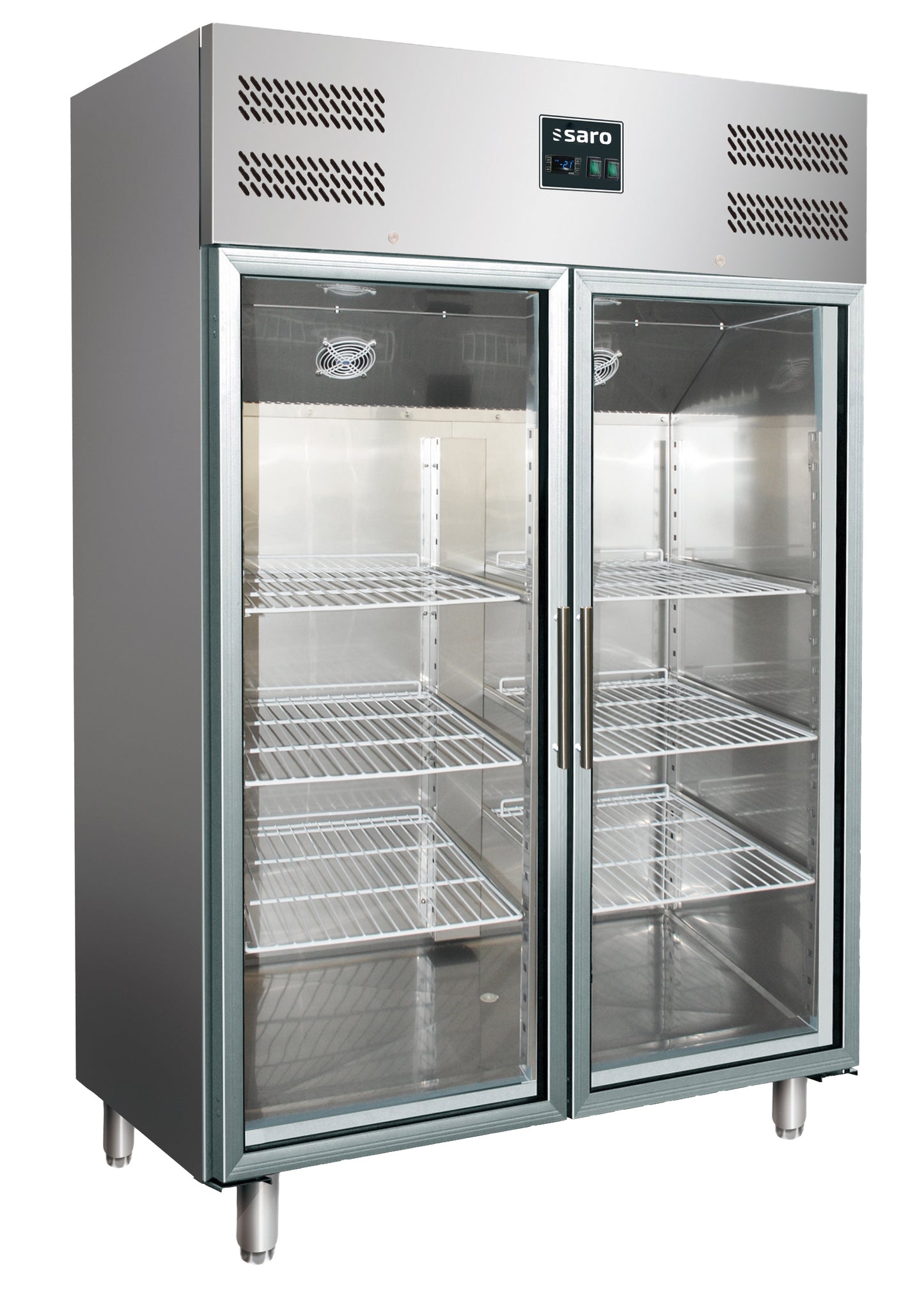 Gewerbekühlschrank mit Glastüren - 2/1 GN, Modell GN 1200 TNG | Saro 323-3104 | Saro