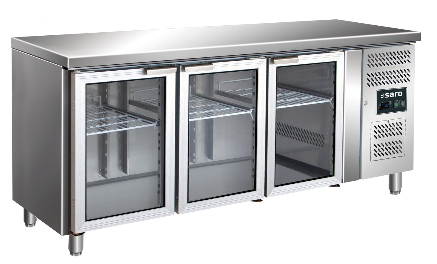 Kühltisch mit 3 Glastüren, Modell GN 3100 TNG | Saro 323-3152