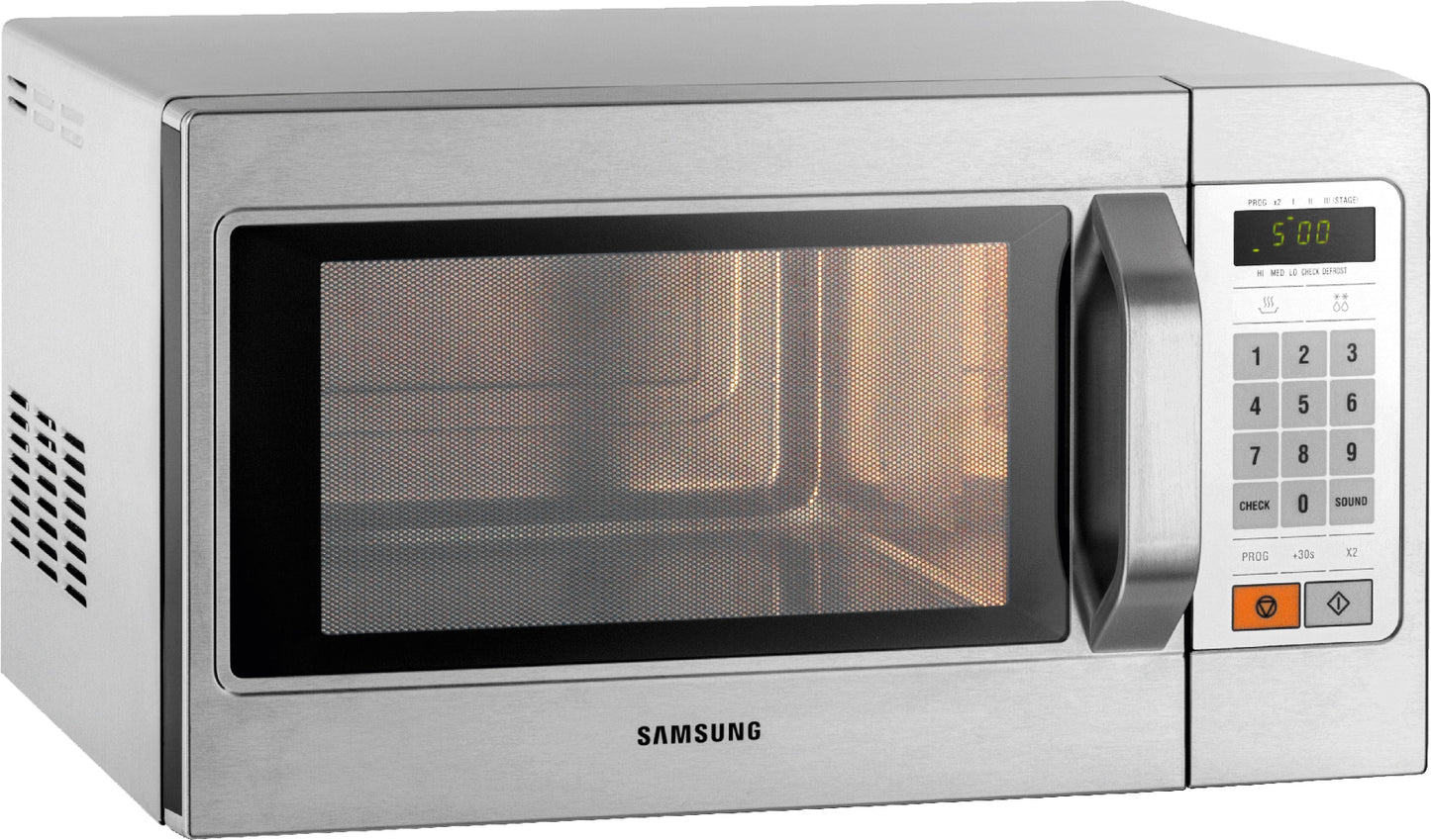 Samsung Mikrowelle CM1089A aus Edelstahl mit Zahlenkpad und digitaler Anzeige