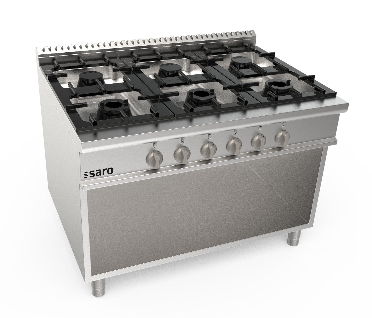 Gasherd offener Unterbau 6 Brenner Modell LQ / CUG6BA | Saro 423-8010 | Saro
