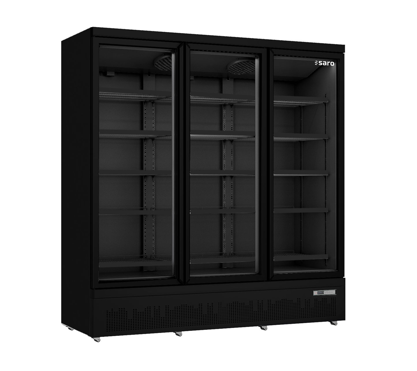 Kühlschrank mit 3 Glastüren, Modell GTK 1530 S PRO - schwarz | Saro 453-11201