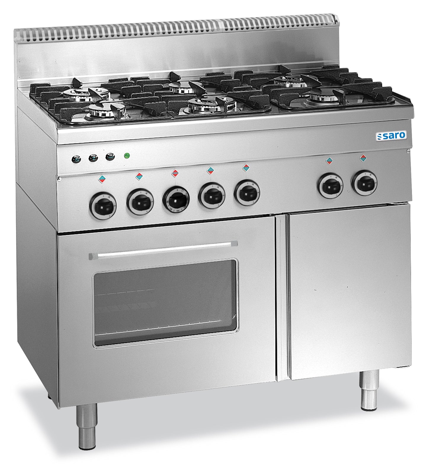 Gasherd mit Gasbackofen, 6 Brenner 600 Line Modell G6SFA6 | Saro 504-1010 | Saro