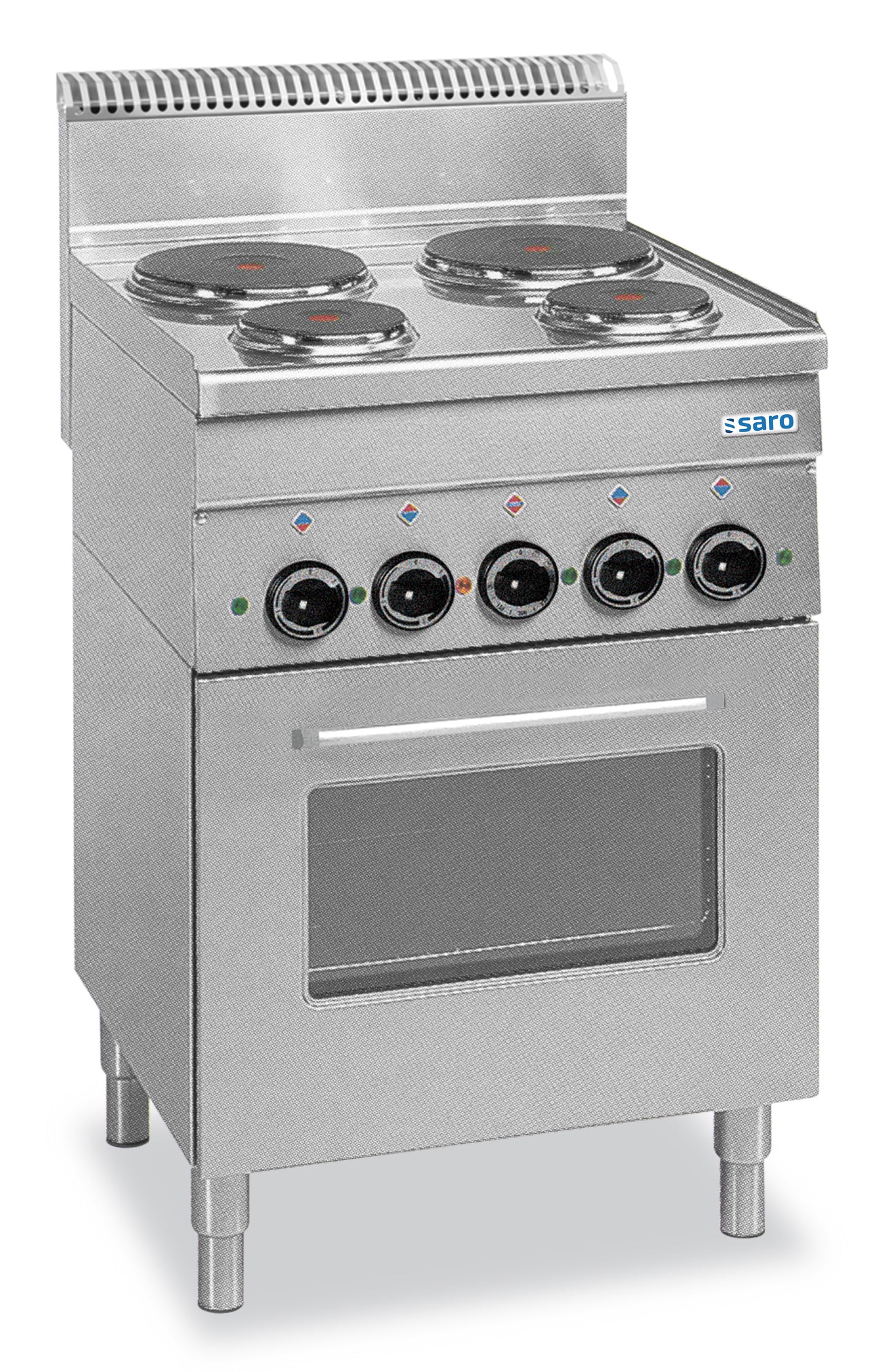 Elektroherd mit Elektrobackofen, 4 Platten 600 Line Standmodell E4F6 | Saro 504-1050 | Saro