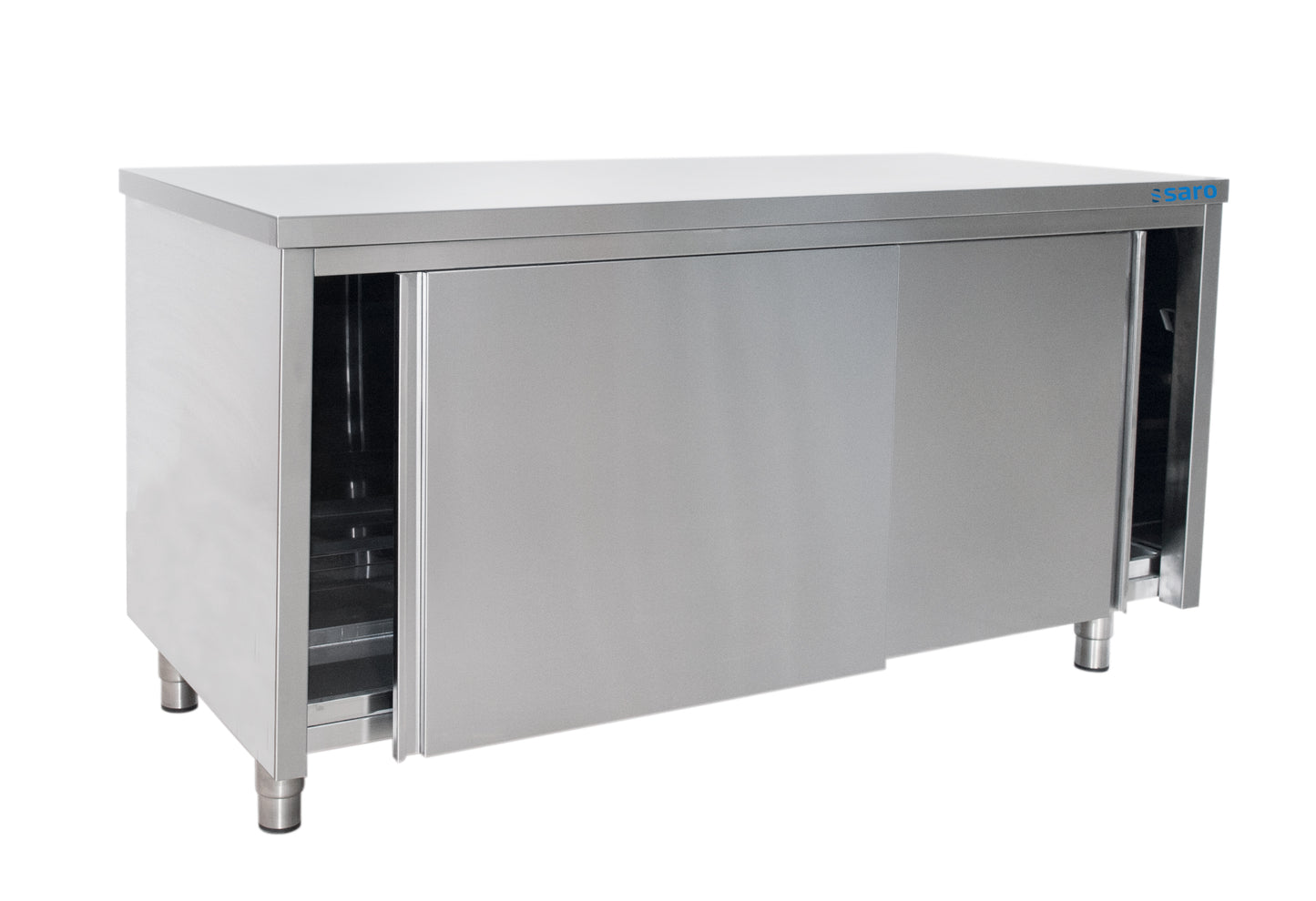 Edelstahlschrank Schiebetür - 600 mm Tiefe, Breite 1200mm
