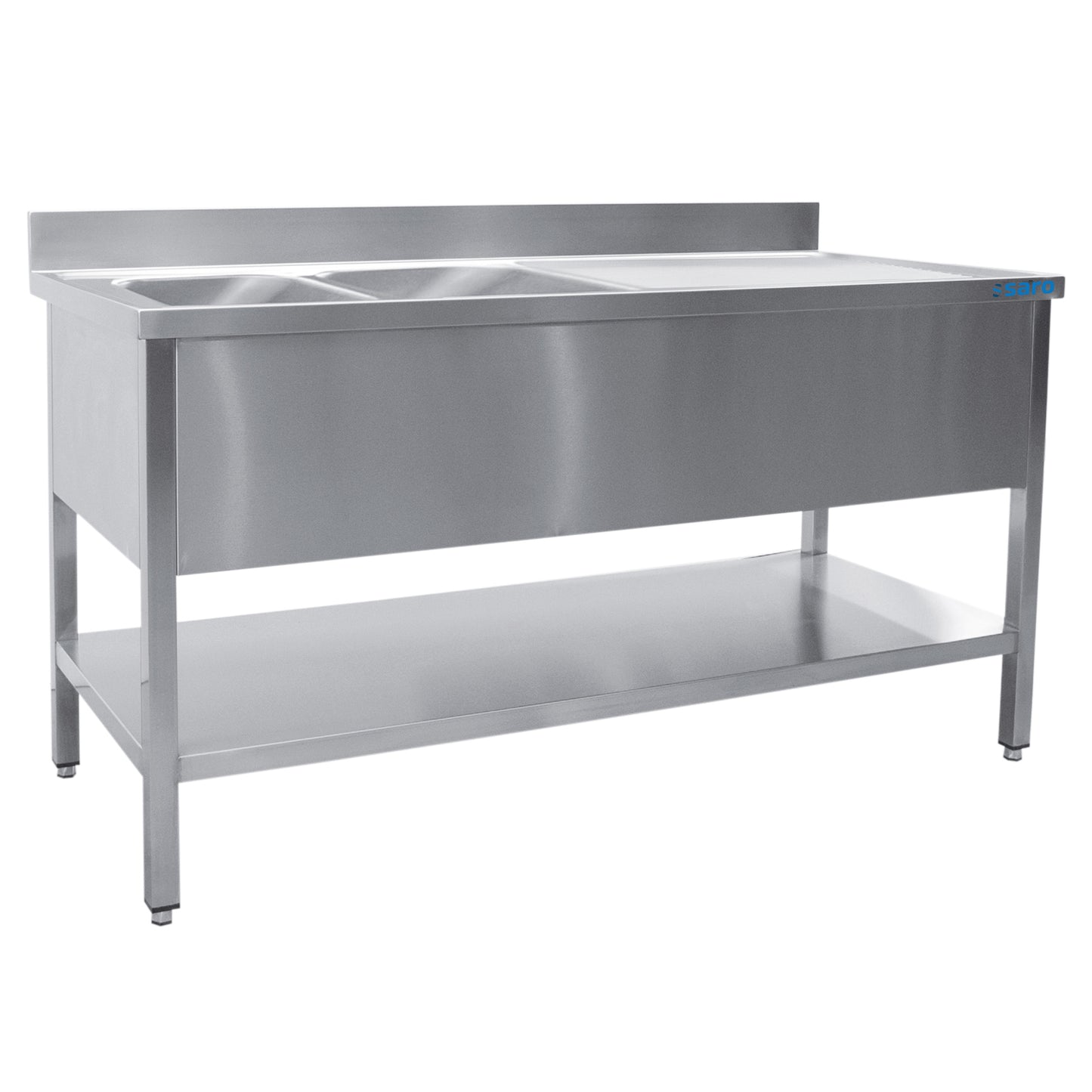 Spültisch 2 Becken, links - B 1400 x T 600 mm | Saro 600-2540L