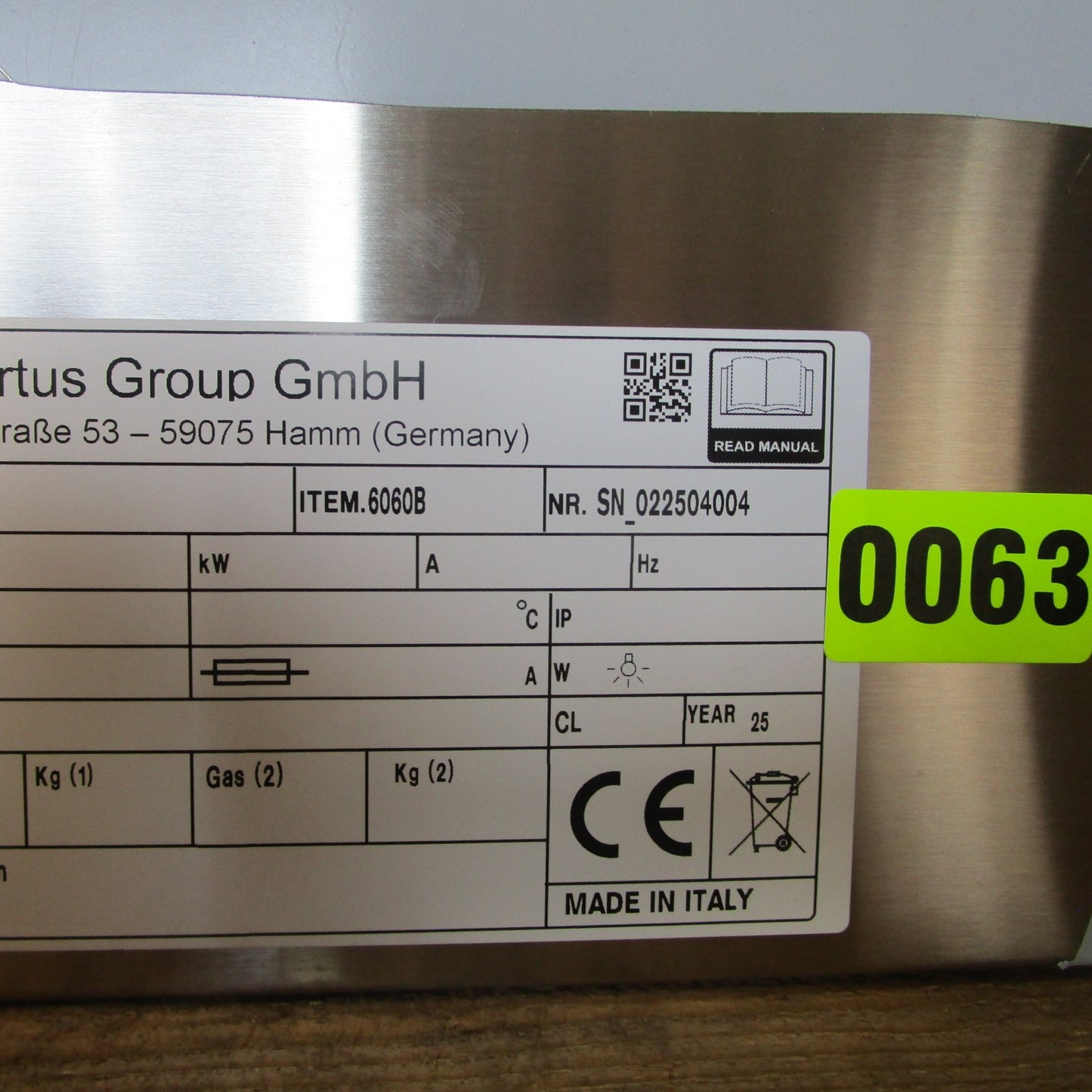 Offener Unterbau für Tischgeräte B=600 mm - BESCHÄDIGT — Virtus 6060BBE (Ansicht 4)