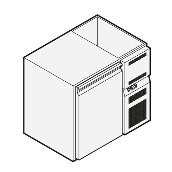 Getränkekühltheke mit 1 Tür mit Kühlwanne, 930x590 mm, +2°/+10°C — Virtus 6TRVD00001