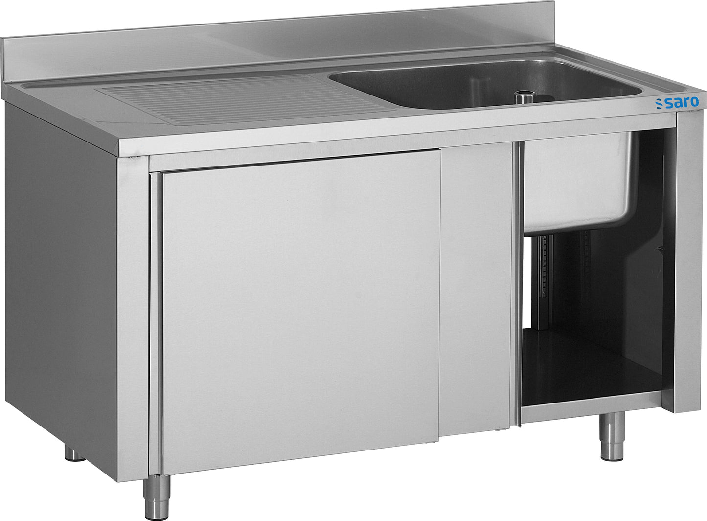 Spülschrank mit Schiebetüren 1200mm, 1 Becken rechts | Saro 700-2705
