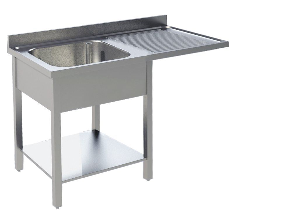 Spülcenter 1 Becken links Breite 120cm | KBS 92011104 - KBS Gastrotechnik