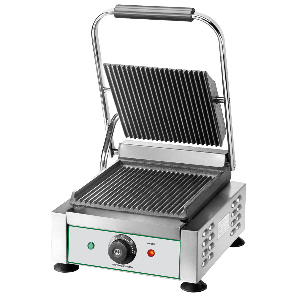 Kontaktgrill mit 1 Gusseisenplatte, gerillt/gerillt, 230x240 mm — Virtus AJA0044