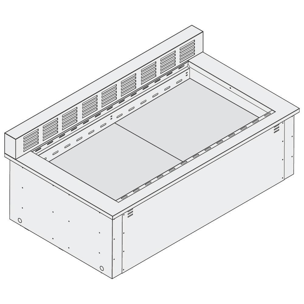 Kühlwanne mit hinterem Diffusor, für Zentralkühlung, 4x GN 1/1 — Virtus AYC0375
