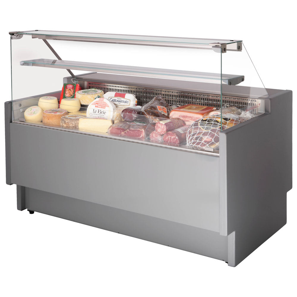 Kühltheke 2000 mm mit gerader Frontverglasung, Umluft Kühlung, +2°/+5°C — Virtus BGB0442