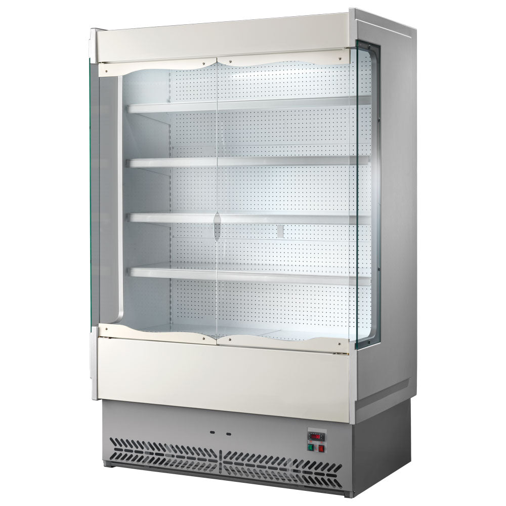 Wandkühlregal 1955 mm mit 4 Regalböden und Flügeltüren, 0°/+2°C - abgepacktes Fleisch — Virtus BHZ0100