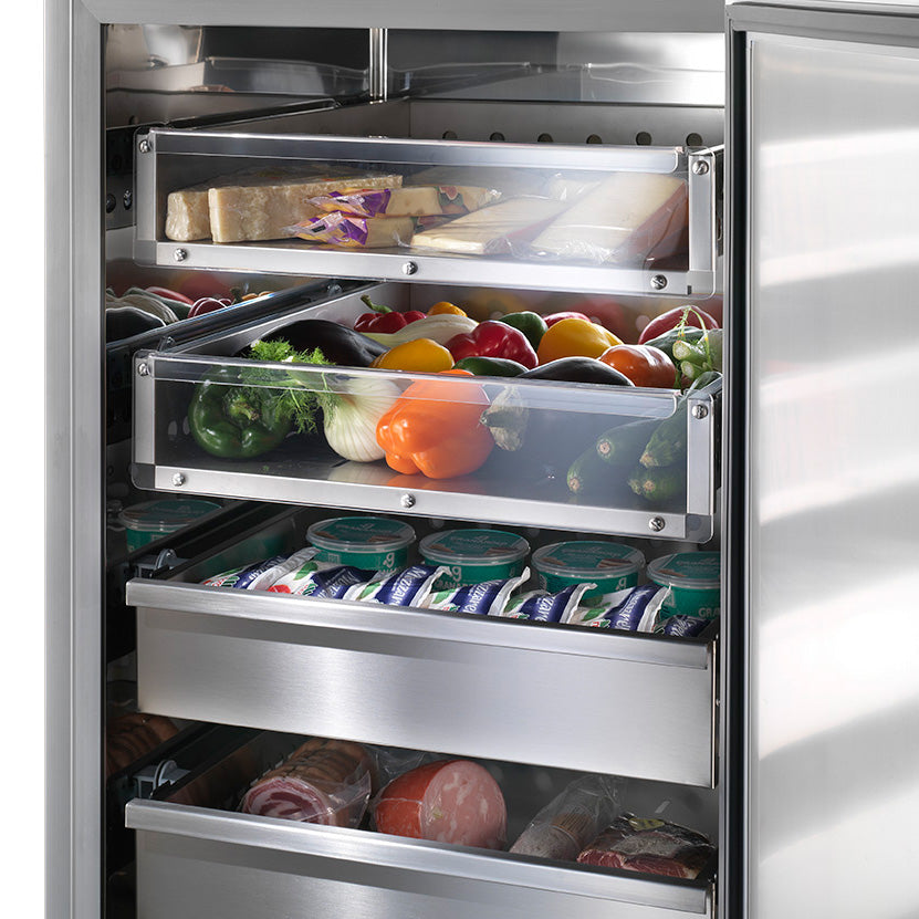 Kühlschrank 700 Liter aus Edelstahl, GN 2/1, -2°/+8°C, M-System — Virtus BMA0210T (Ansicht 4)