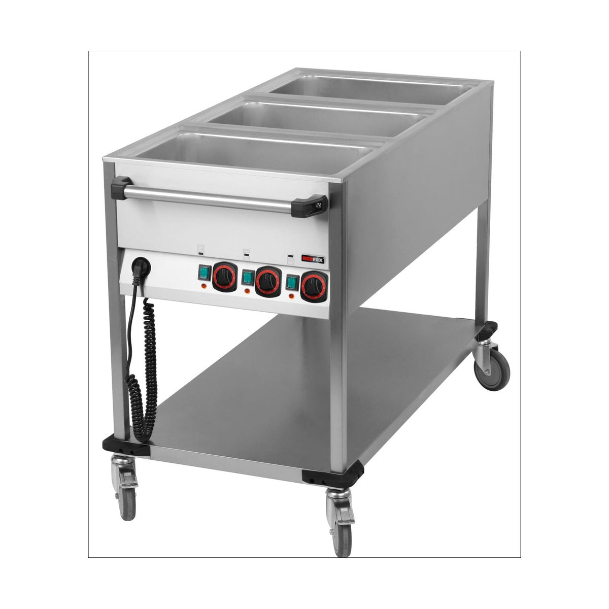 Bain-Marie-Wagen-Fahrbar 3x GN 1/1 | A&S BMPK-3120