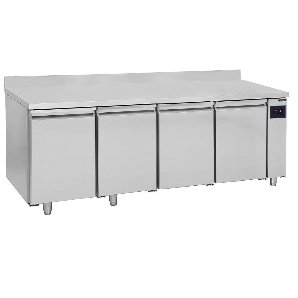 Kühltisch 4-türig GN 1/1 für Zentralkühlung mit Aufkantung, -2°/+8°C - WiFi — Virtus BNA0057/FN