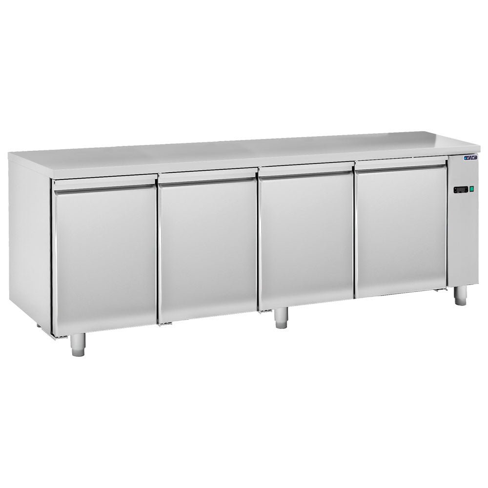 Kühltisch 4 Türen GN 1/1 für Zentralkühlung, -2°/+8°C — Virtus BNA0154