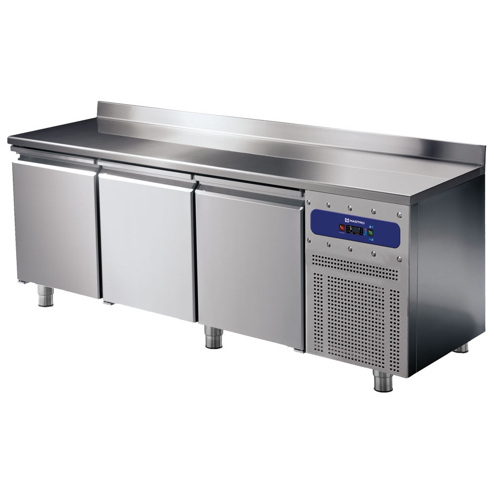 Kühltisch 600 mm 3 Türen 430x325 mm mit Aufkantung, -2°/+8°C — Virtus BNA0185