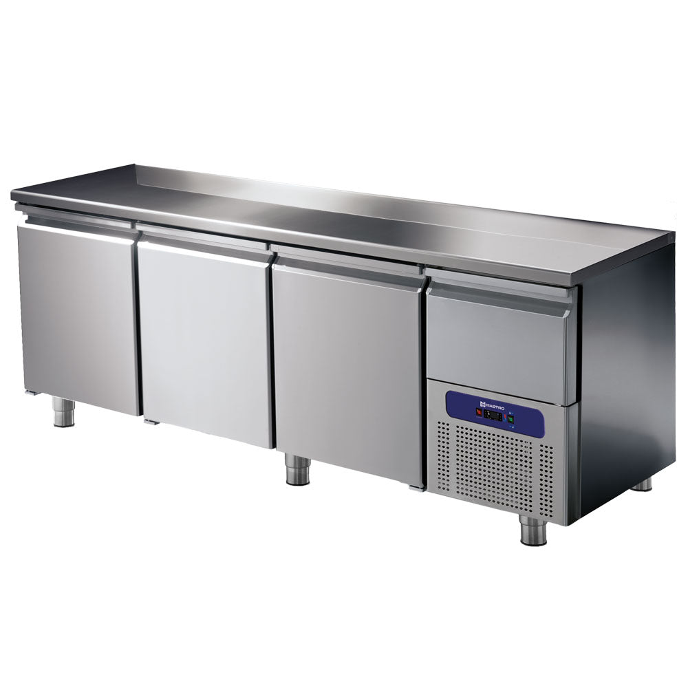 Kühltisch 3 Türen GN 1/1 mit gekühlter Schublade, -2°/+8°C — Virtus BNA0204
