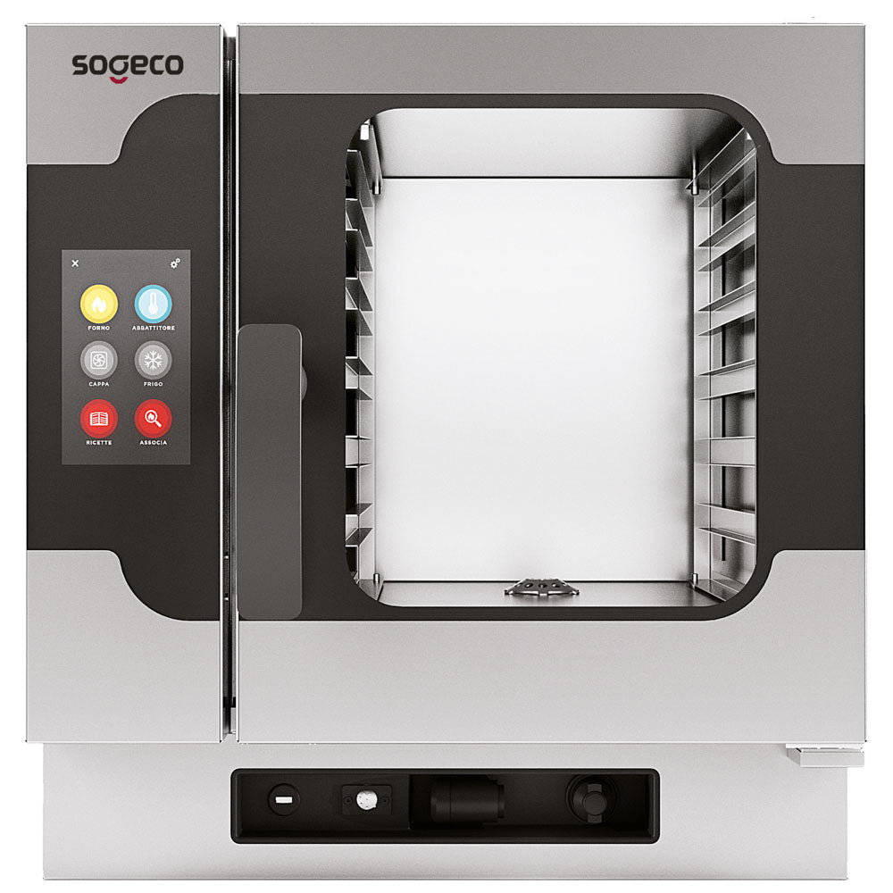 Elektro-Kombidämpfer mit Direkteinspritzung und automatischer Reinigung, 6x GN 1/1 - TOUCH SCREEN — Virtus BT0611ETRCS