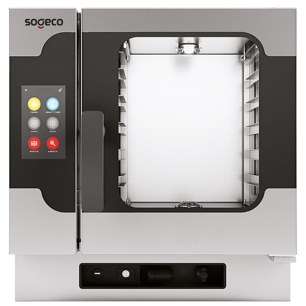 Elektro-Kombidämpfer mit Direkteinspritzung und automatischer Reinigung, 6x GN 2/3 - TOUCH SCREEN — Virtus BT0623ETRCS