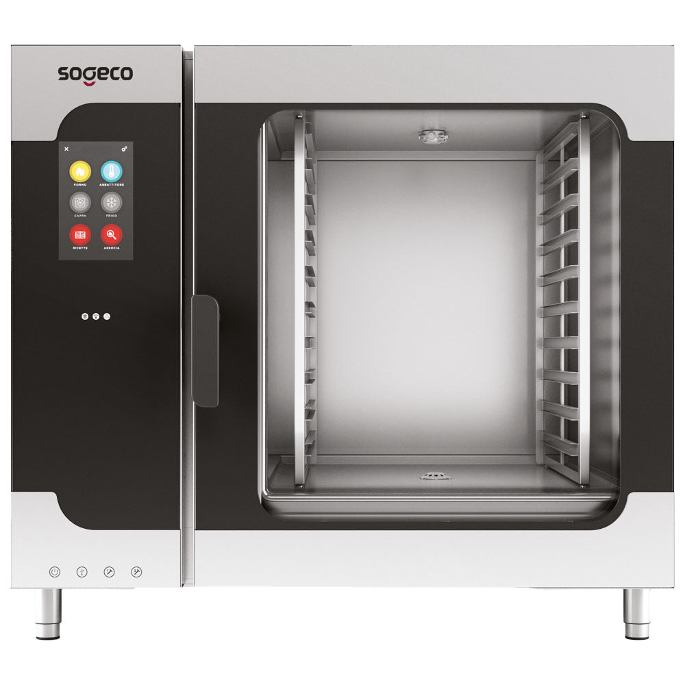Elektro-Kombidämpfer mit Direkteinspritzung und automatischer Reinigung, 10x GN 2/1 - TOUCH SCREEN — Virtus BT1021ETDCS
