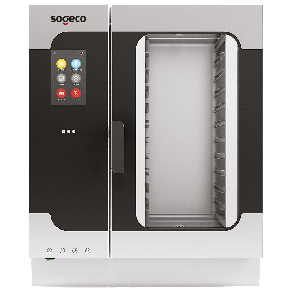 Elektro-Kombidämpfer mit Direkteinspritzung und automatischer Reinigung, 11x GN 1/1 - TOUCH SCREEN — Virtus BT1111ETDCS