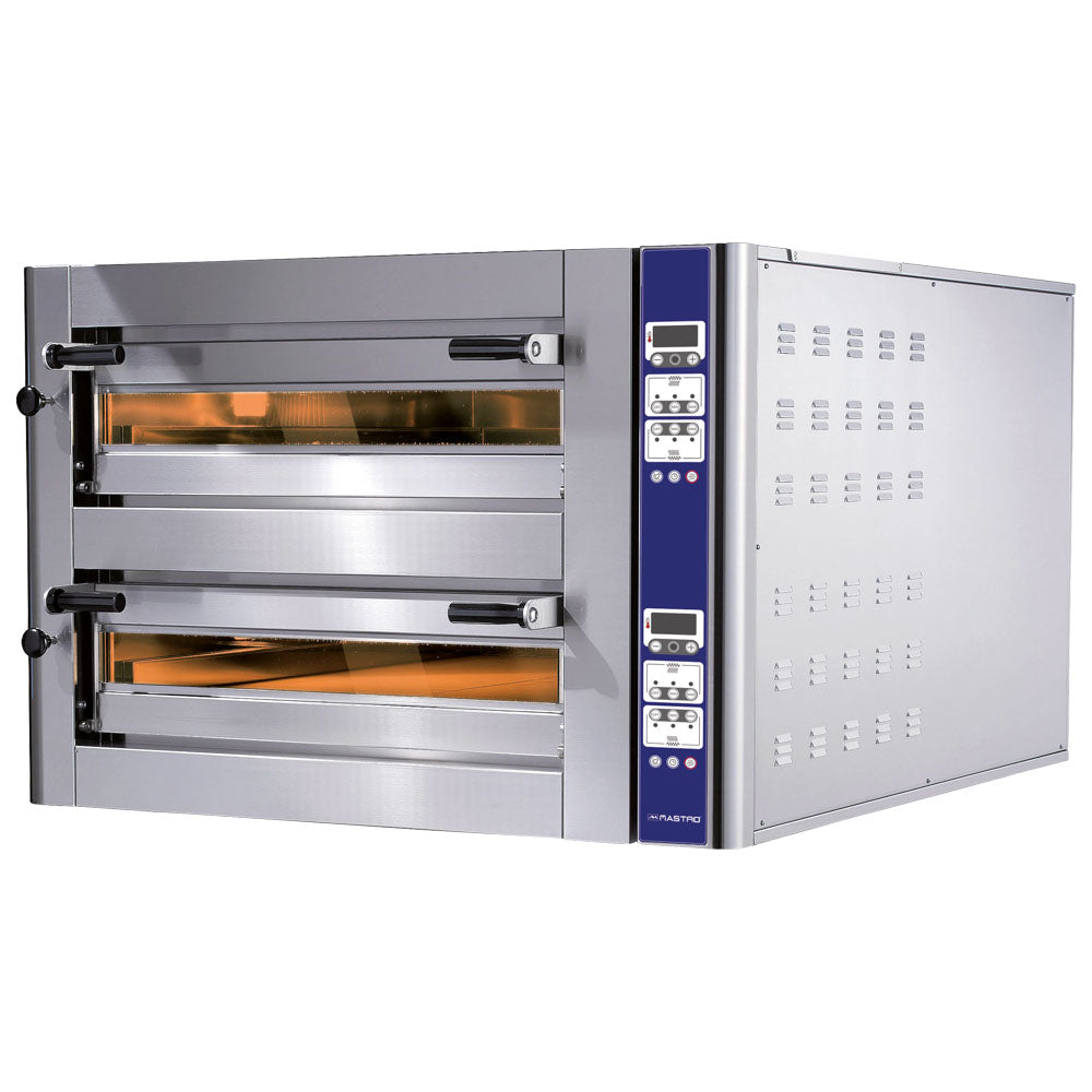 Elektro-Pizzaofen für 6+6 Pizzen ø 350 mm, elektronische Bedienung — Virtus CAB0014/CD
