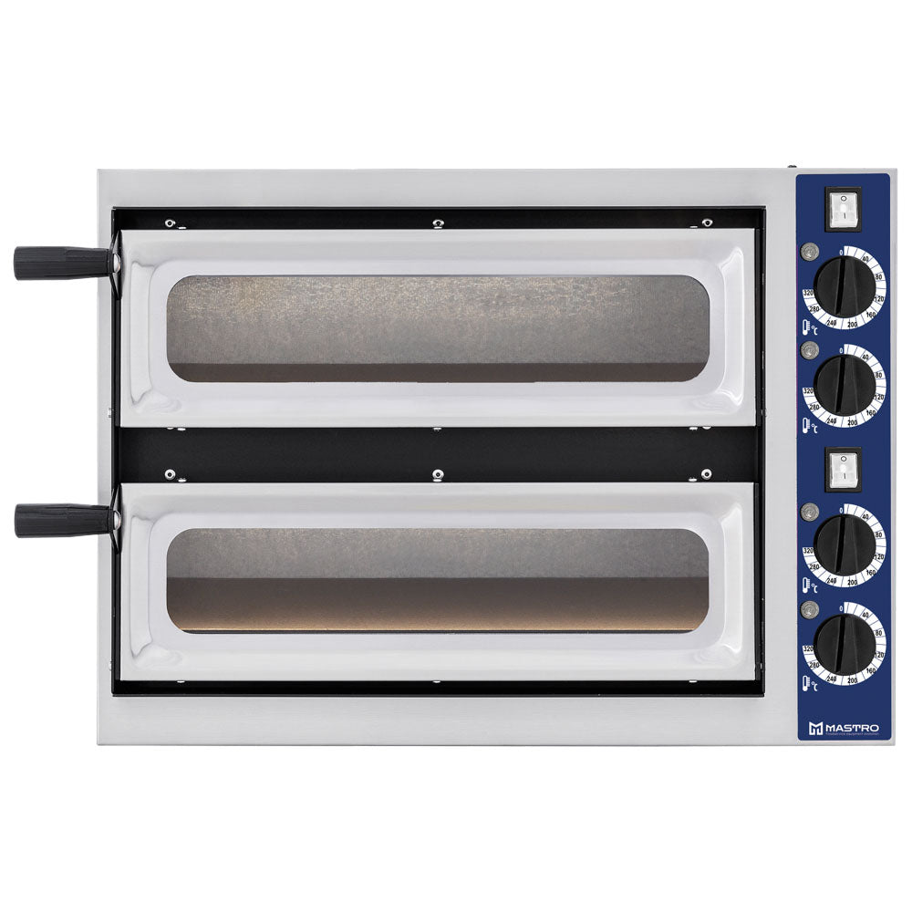 Elektro-Pizzaofen für 1+1 Pizzen ø 32 cm, mechanische Bedienung — Virtus CAB0099/P