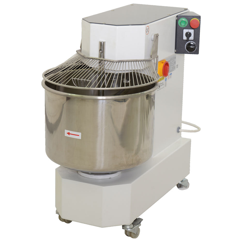 Spiralteigkneter 15 kg/25 Liter, 2 Geschwindigkeiten, mit Timer — Virtus CBD0060