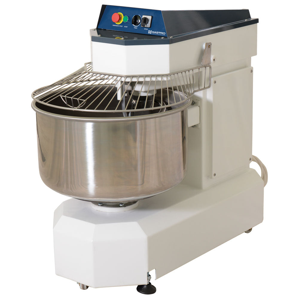 Spiralteigkneter 45 kg/75 Liter, 2 Geschwindigkeiten, mit Timer — Virtus CBD0063