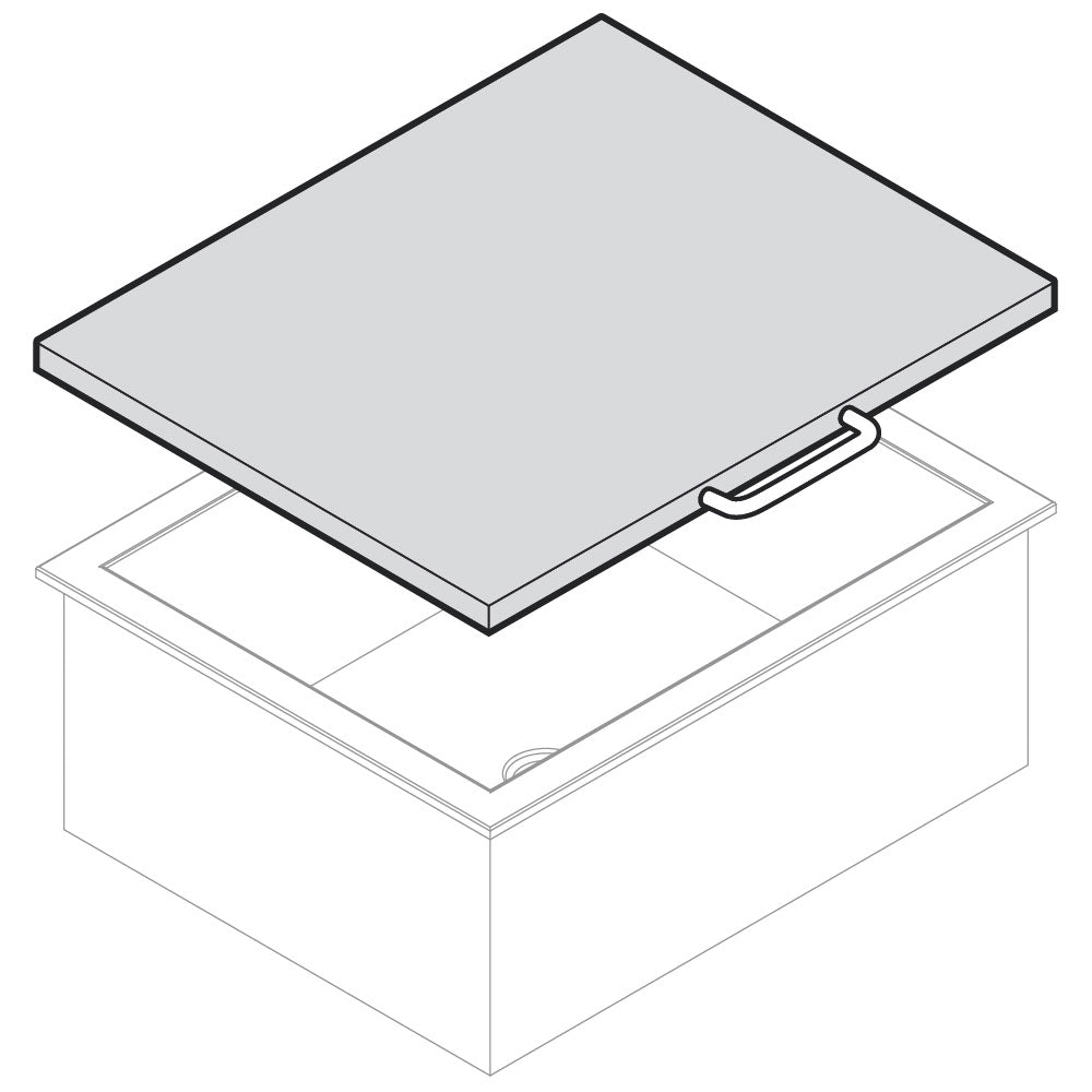 Plexiglasdeckel für Eiswannen, 400x365 mm — Virtus CVG040036