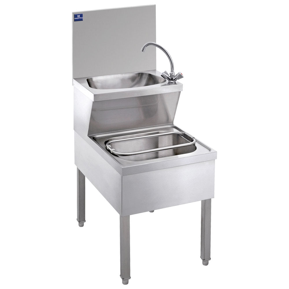 Handwaschbecken mit Ausgusskombination, 500x700 mm — Virtus GLC0017