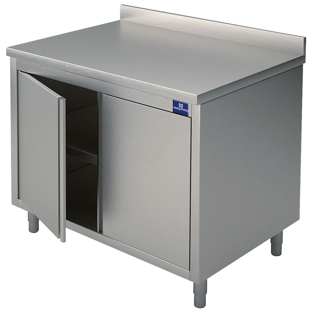 Neutraler Arbeitsschrank mit 2 Flügeltüren und Aufkantung, 800x700 mm — Virtus HCA0057