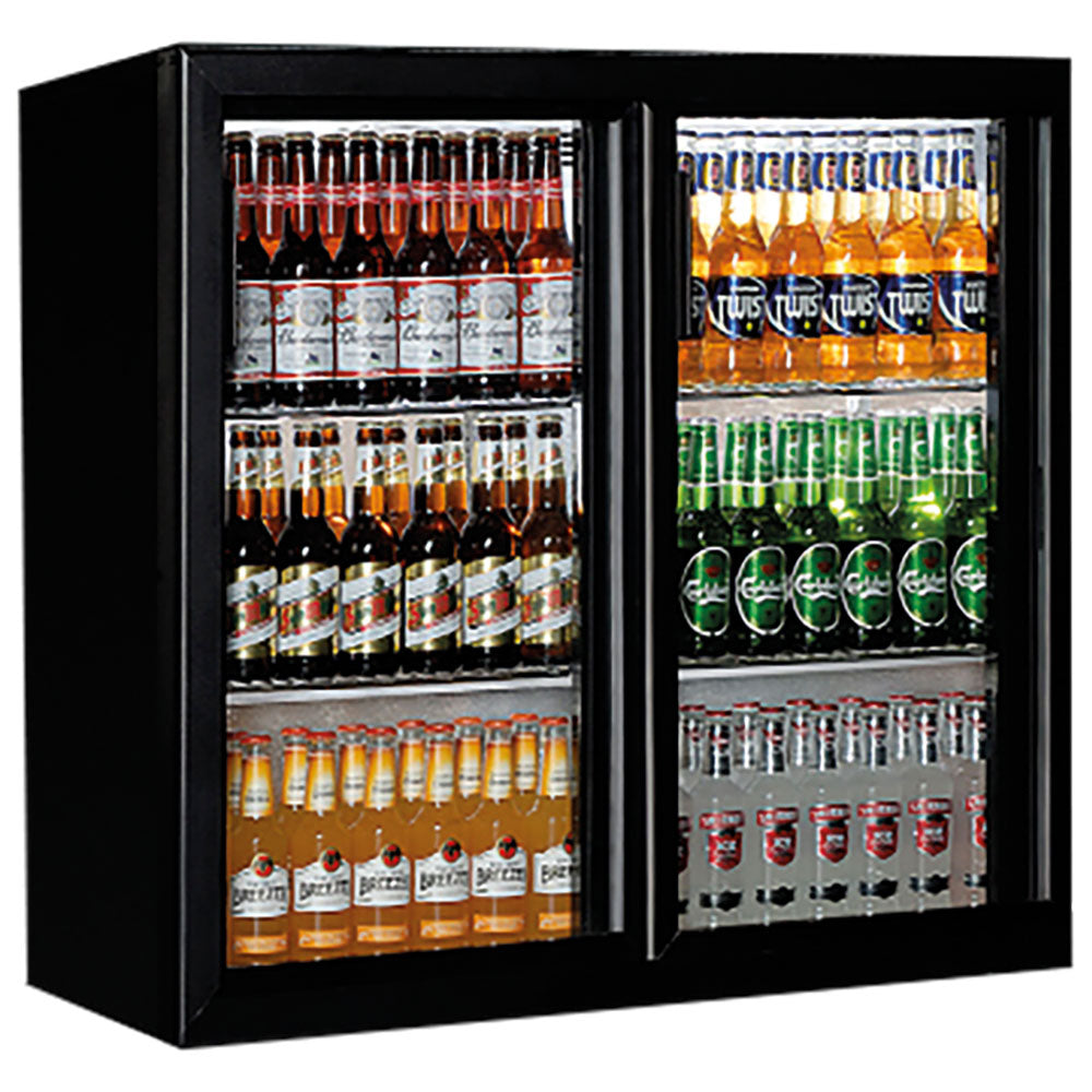 Barkühlschrank mit 2 Glasschiebetüren, 201 Liter, -1°/+5°C — Virtus IBC0026SD