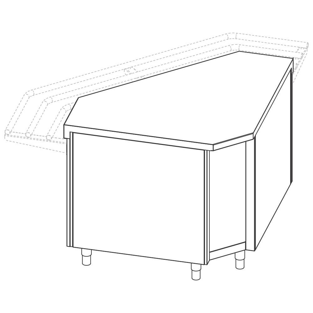 Aussen-Eckelement 90°, 1420x800 mm — Virtus IIA1119