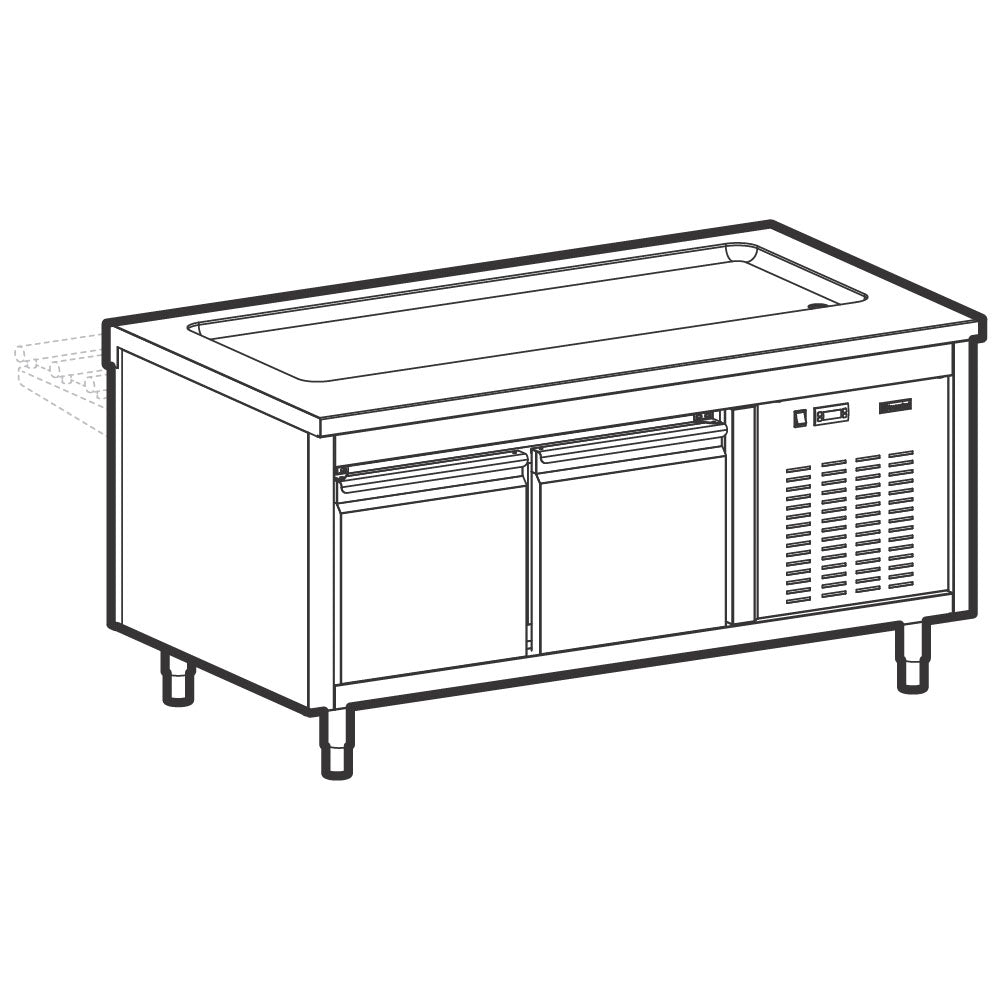 Kühlplatte auf gekühltem Unterbau, 3x GN 1/1 — Virtus IIA5115
