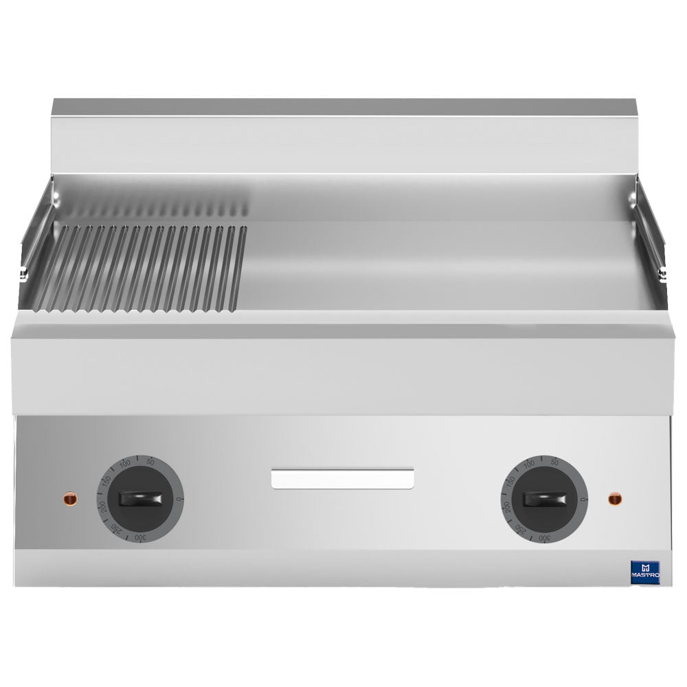 Elektro-Grillplatte, Tischmodell, 1/3 gerillt und 2/3 glatt — Virtus MS657FTRET