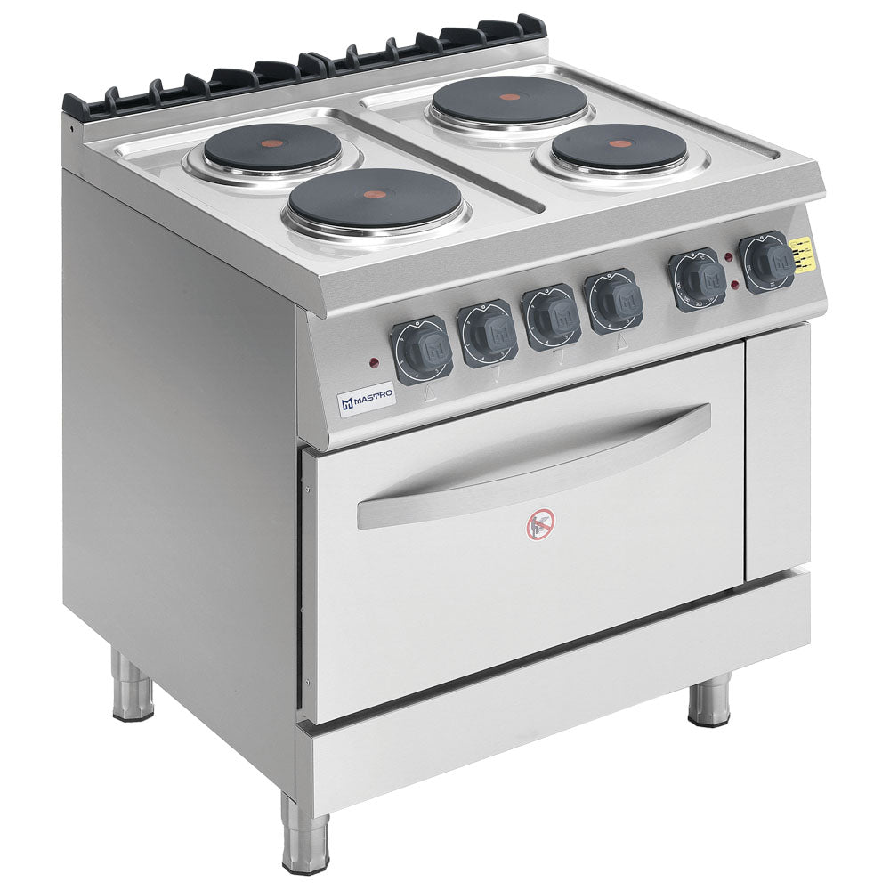 Elektroherd auf statischem Elektroofen GN 2/1, 4 runde Platten — Virtus MS78CFE