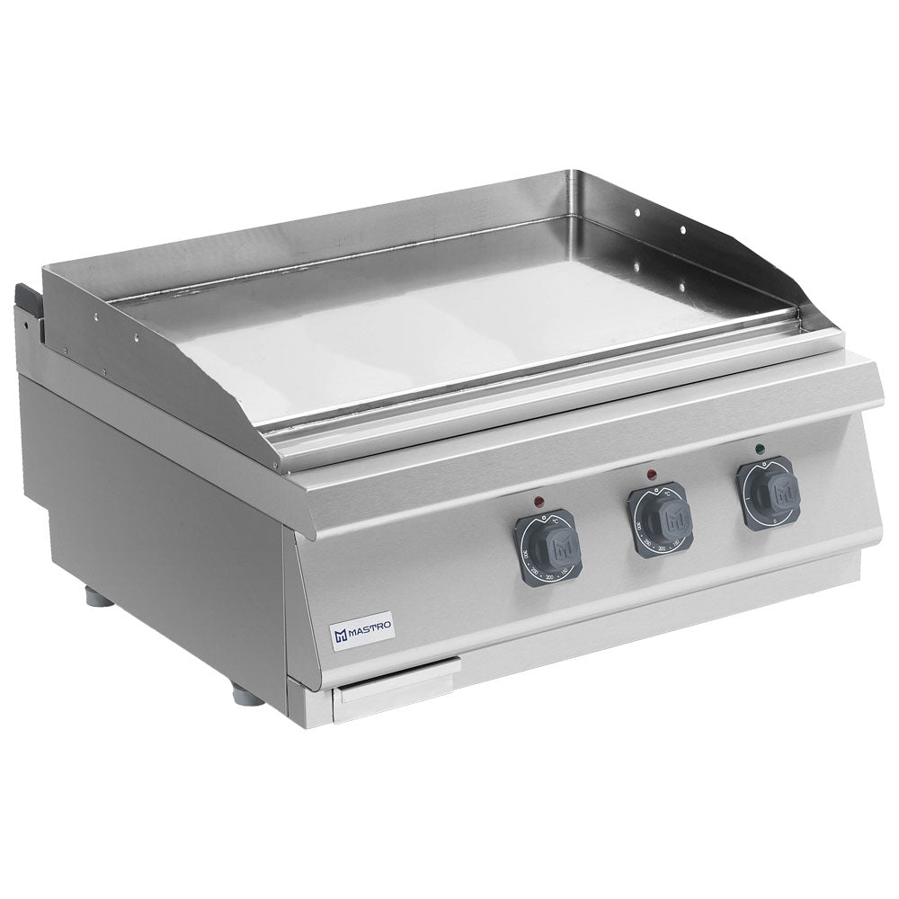 Elektro-Grillplatte, Tischmodell, glatte verchromte Platte — Virtus MS78FTECRT