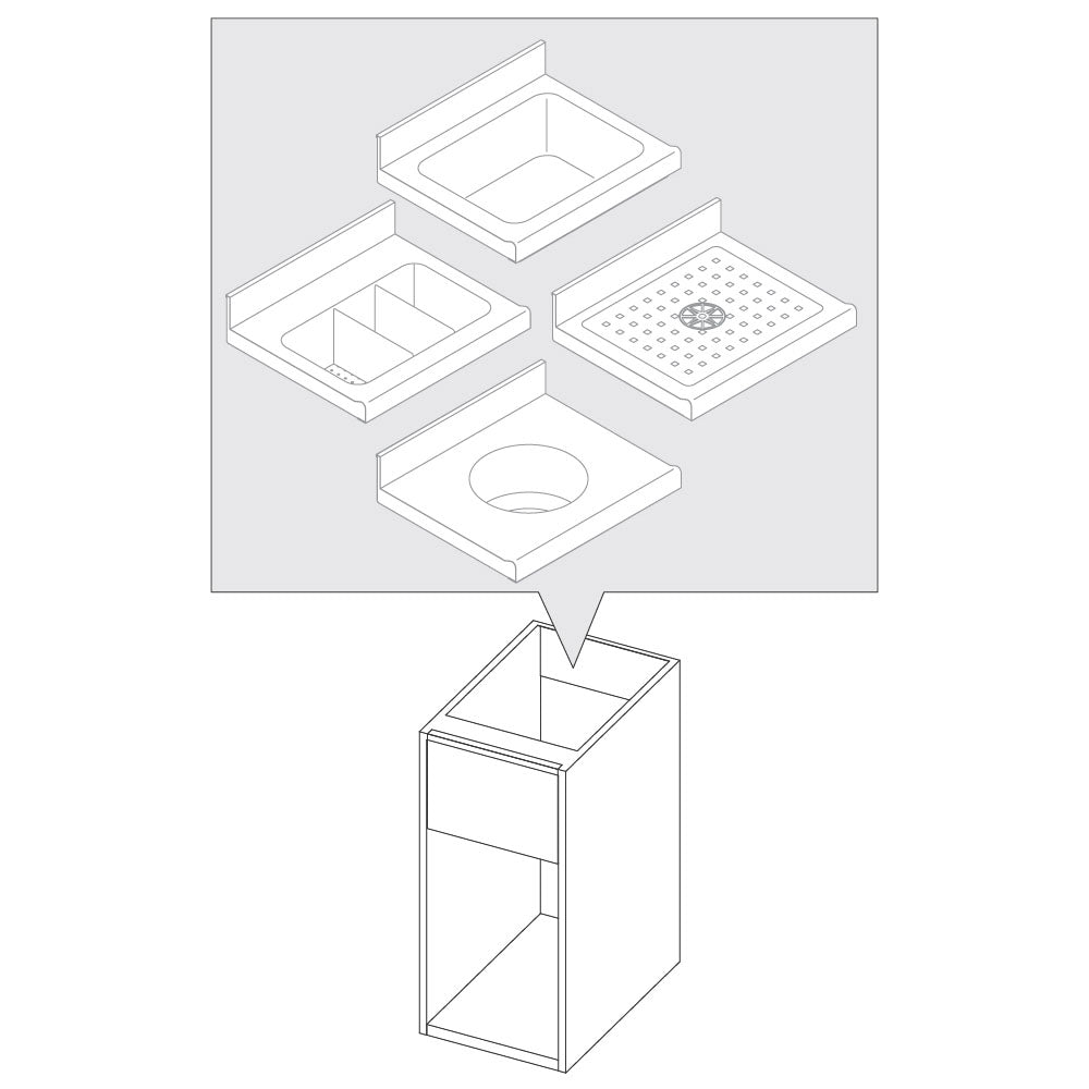 Offener Unterbau für Becken, 1200x590 mm — Virtus RB051206085