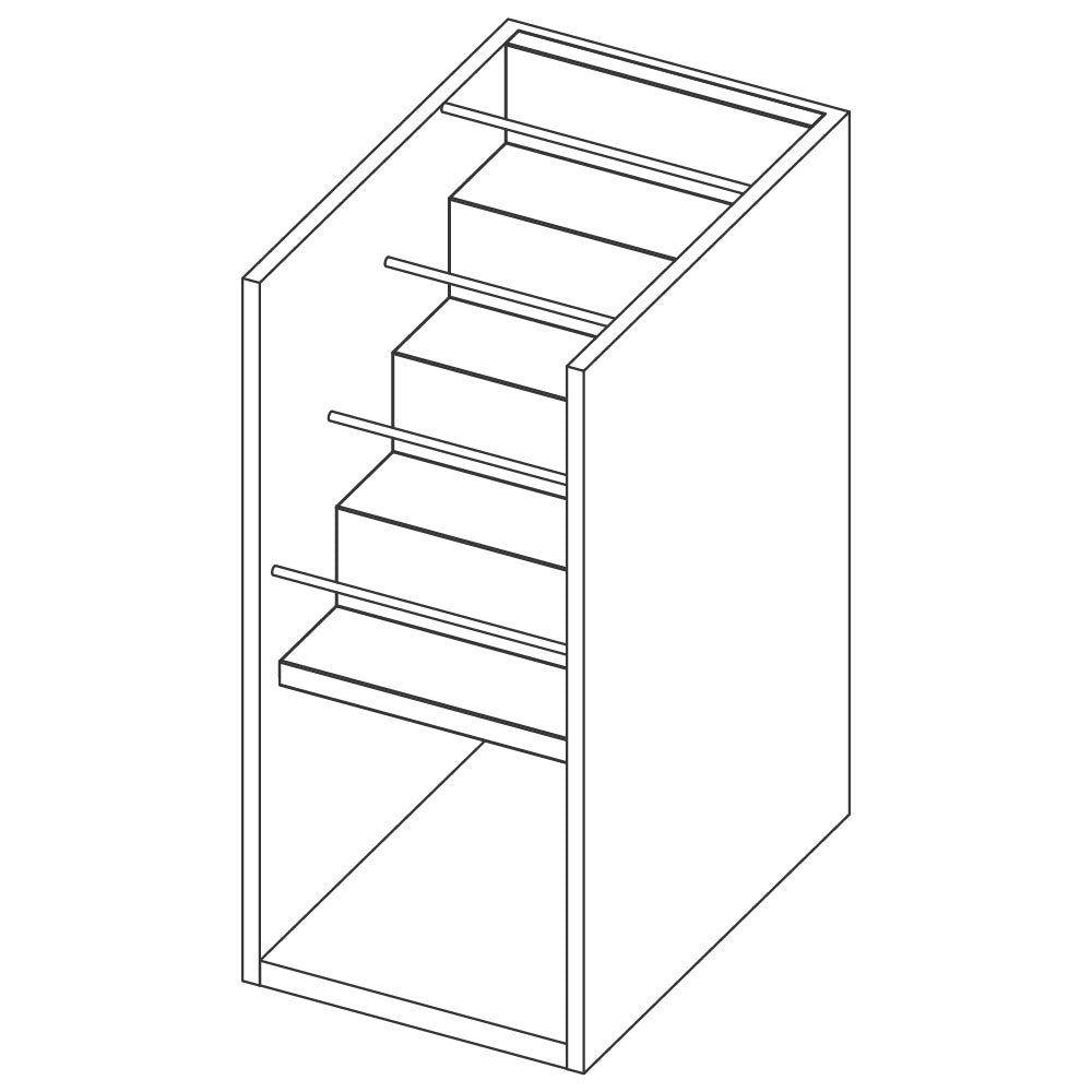 Offener Unterbau mit Flaschenhalterung, 400x690 mm — Virtus RB140407085