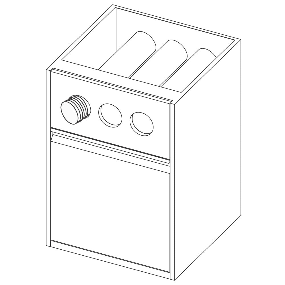Becherspendermodul mit Flügeltür, 600x690 mm — Virtus RB420607085