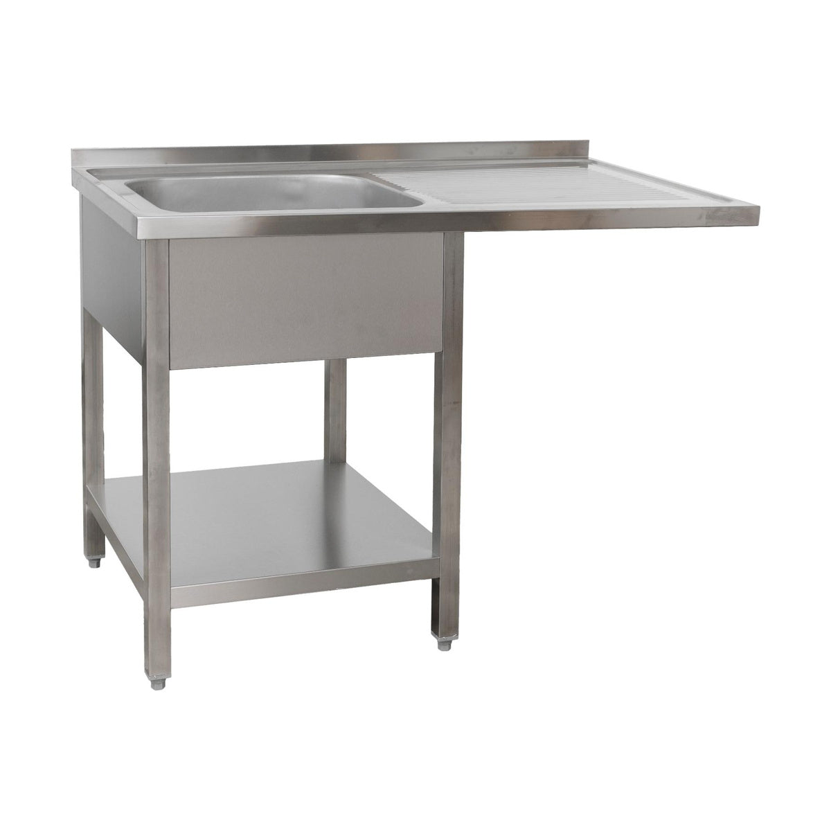 Spülzentrum 1200 × 600 × 850 mm 1 Becken links, mit Grundboden 600 mm Tiefe | A&S SPZG1261BL