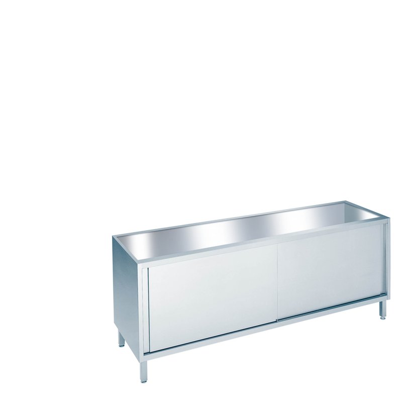 Arbeitsschrank mit Schiebetüren, ohne Tischplatte, 1500 × 540(600)x800/850 mm